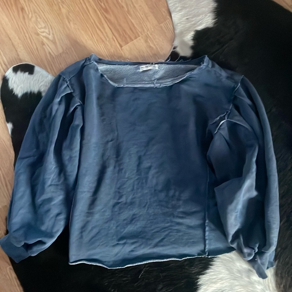 Free People Blue Sweatshirt